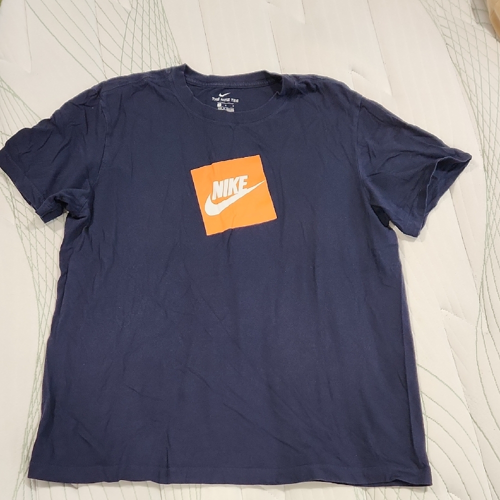 Nike Blue and Orange Short Sleeve Tee